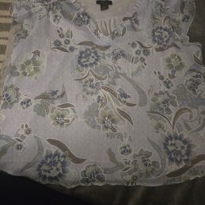 Rachel Blue and Green Patterned Top